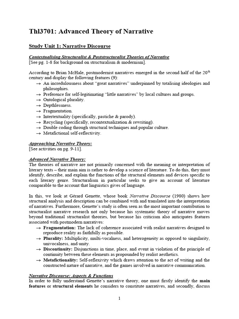 Incredulousness in Postmodern Narratives | PDF | Narrative | Narration