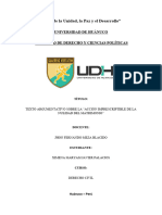 " Año de La Unidad, La Paz y El Desarrollo": Universidad de Huánuco Facultad de Derecho Y Ciencias Políticas