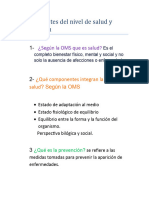 Componentes Del Nivel de Salud y Prevención