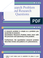 Research Problem and Research Questions