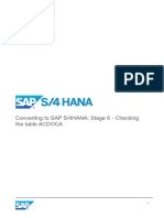 Converting To SAP S4HANA Stage 6 - Checking The Table ACDOCA