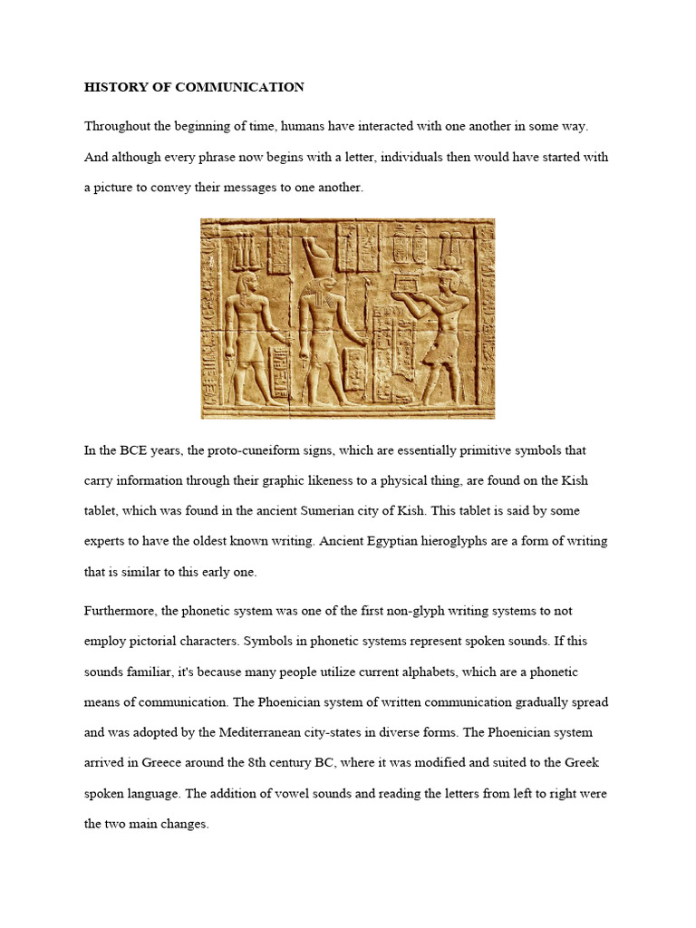 Early Communication Innovations | PDF | Cuneiform | Writing
