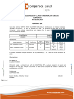 El Programa de Eps de La Caja de Compensación Familiar Compensar NIT 860.066.942-7 Certifica Que