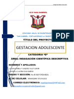 Fencyt Informe de Indagacion Cientifica Descriptiva Embarazo Adolescente