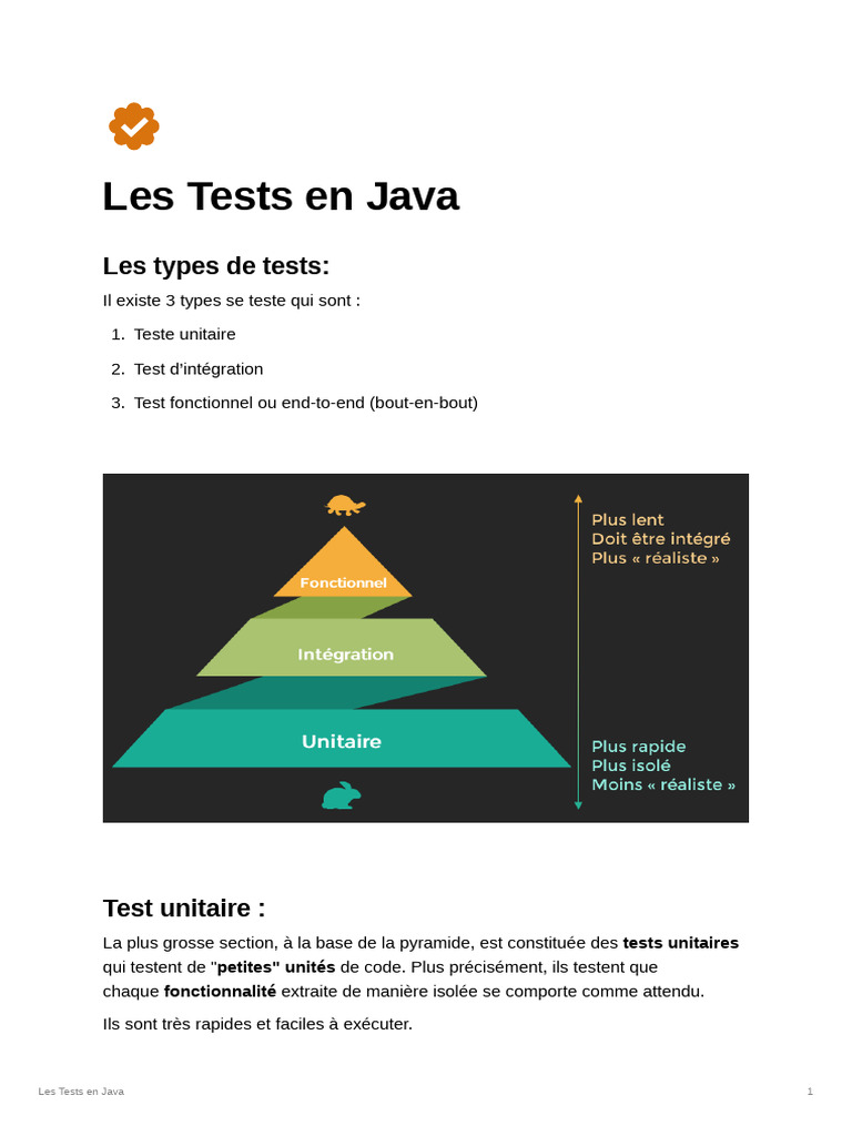 Types de Tests en Java : Guide Complet | PDF | Test de logiciel | Test ...
