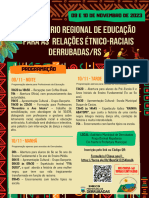 Convite Seminário CUltura Afro - Derrubadas