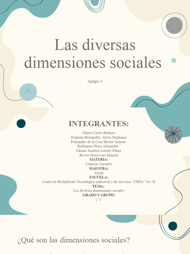 dimensiones sociales | PDF | Sociedad | Desigualdad social