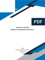 Apunte de Contenido Modelos de Optimización Paramétrica: UGM Escuela de Tecnología y Negocios Santiago, Chile 2022