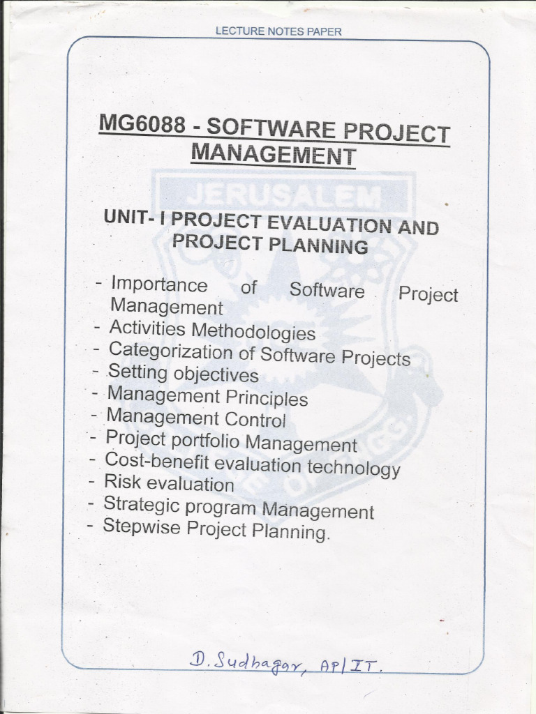 SPM Unit 1 Notes 1 | PDF