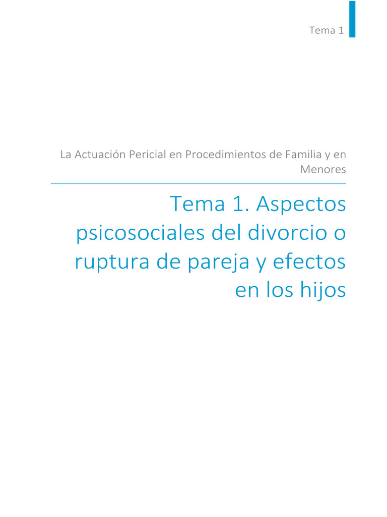 Efectos del Divorcio en Familias y Menores | PDF | Divorcio | Las emociones