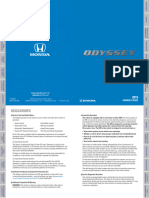 Owner's Manual Honda Odyssey 2015