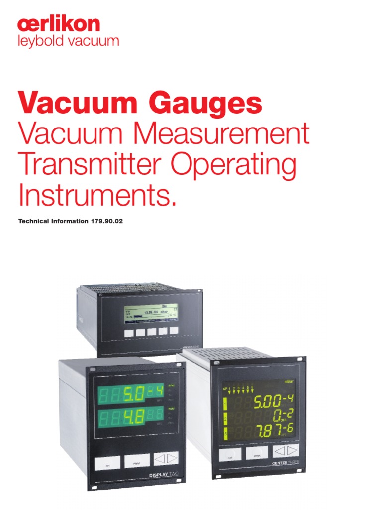 Vacuum Measurement Instruments Overview | PDF | Pressure Measurement ...