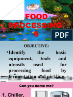 Basic Tools & Equip. Food Processing