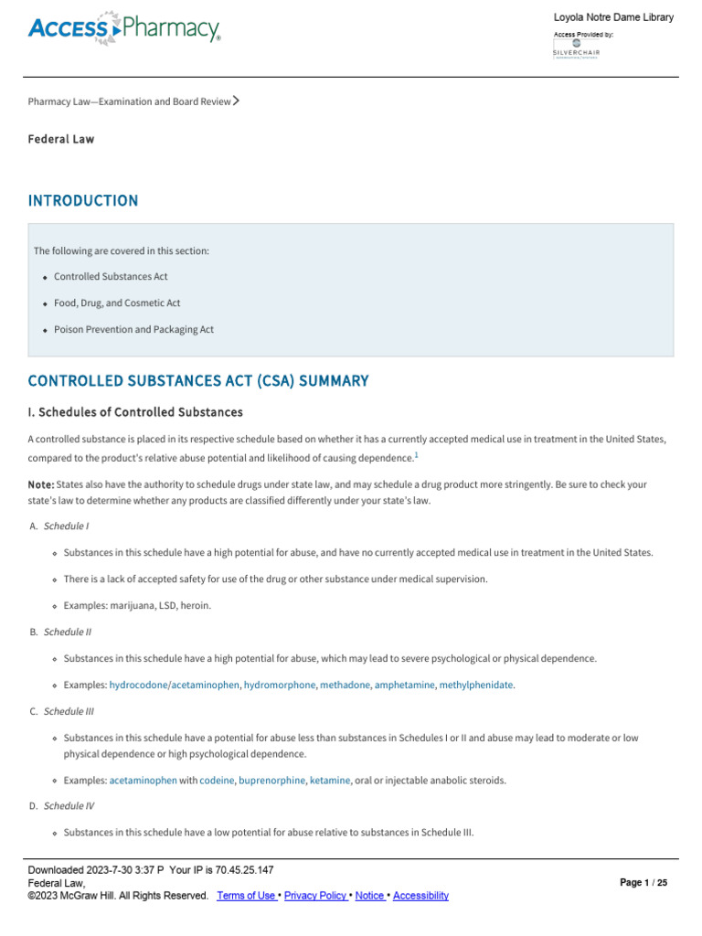 Federal Law PDF Medical Prescription Controlled Substances Act