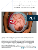 Listado de Teratógenos Causantes de Malformaciones Congénitas