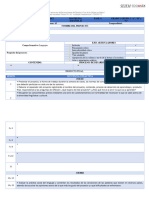 Formatato de Planeación 2do Grado Español