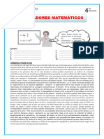 Ejercicios de Operadores Matematicos para Segundo de Secundaria