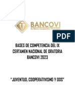 Oratoria - Bases de Competencia Certamen Nacional Bancovi 2023