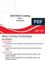 Week 3 Job Order Costing