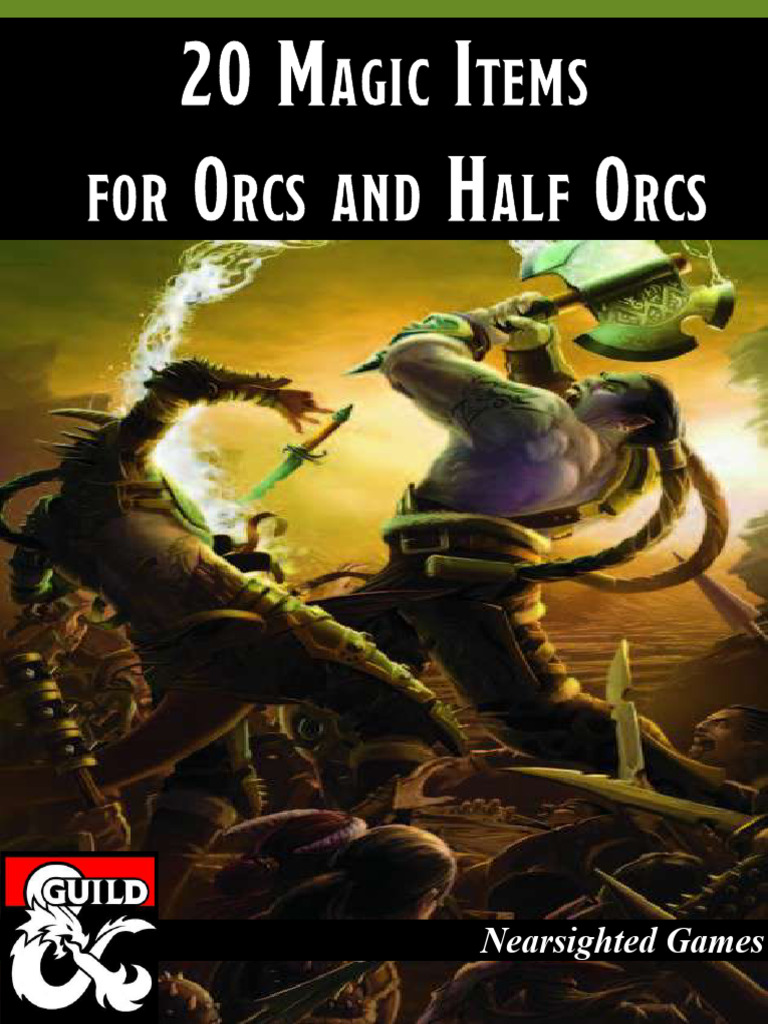 D&D 5e Orc Items PDF Wizards Of The Coast Realms