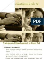 Training and Development at Taj Hotels