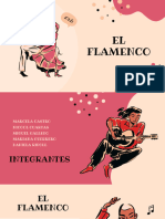 Presentación Arte Flamenco Orgánico Ilustrativo Rosa
