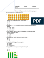 Soal UH Matematika Kelas 1 SD: Bilangan