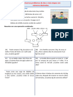 FICHA MAT. Resolvemos Problemas de Dos o Más Etapas Con Números Decimales.