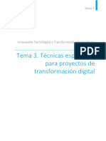 Tema 3. Técnicas Específicas para Proyectos de Transformación Digital