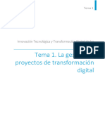 Tema 1. La Gestión de Proyectos de Transformación Digital