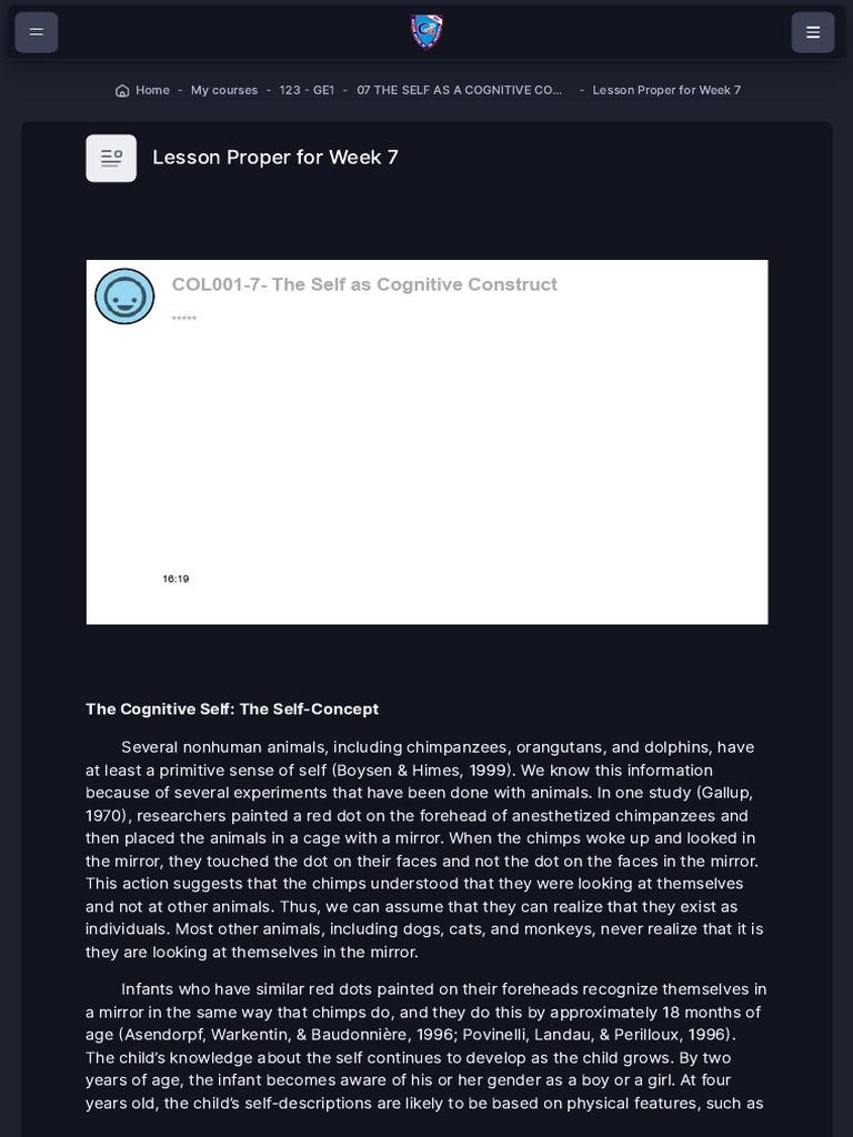 Understanding the Cognitive Self-Concept | PDF | Self Concept | Self ...