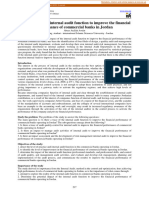 The Impact of The Internal Audit Function To Improve The Financial Performance of Commercial Banks in Jordan