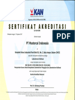 PT. Mastercal Indonesia 2017 KAN Certificate