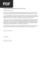 Contoh surat permohonan kerja