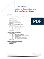 SPR125 - Badminton - Module 1 - Final