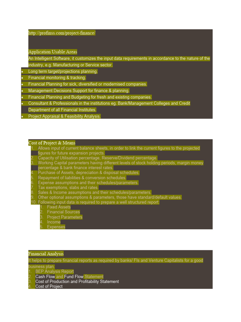 Projects reports and preparaion standards pdf dividend internal