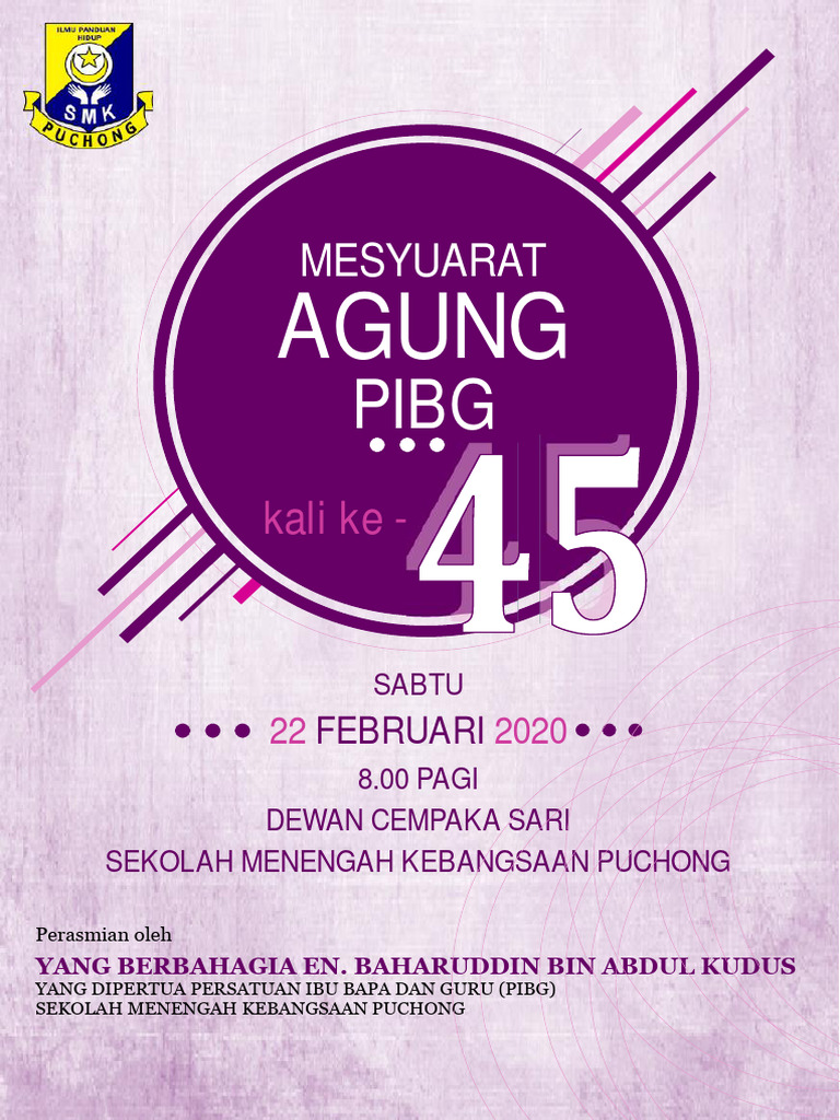 Buku Program Mesyuarat Agung Pibg 2020 Pdf