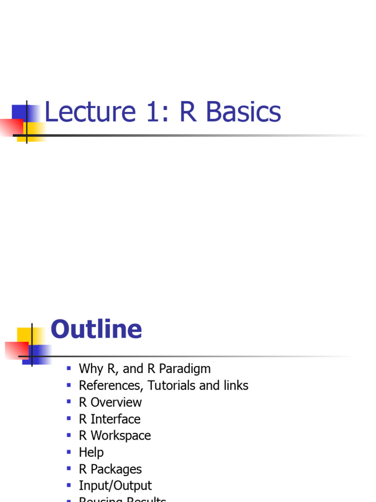 A Concise Tutorial On R | PDF | R (Programming Language) | Computing