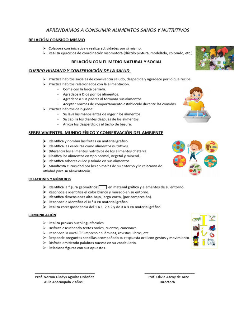 Aprendamos A Consumir Alimentos Sanos y Nutritivos 2.0 | PDF ...