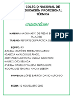 Reporte de Práctica de Taladro Equipo 3