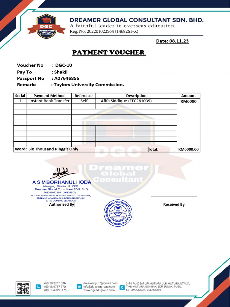 Payment Voucher | PDF