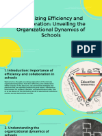 Optimizing Efficiency and Collaboration Unveiling The Organizational Dynamics of Schools