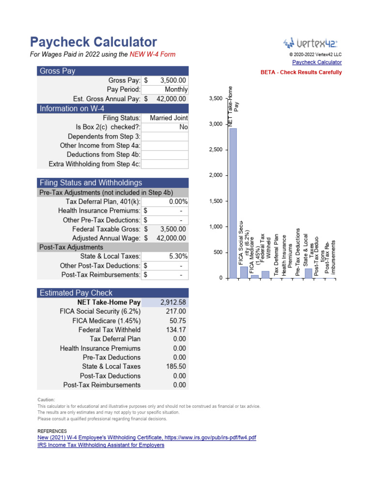 Paycheck Calculator | PDF | Payroll | Taxation In The United States