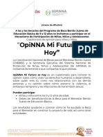 VUI 1390 SIP Anexo3 Difusión Formulario Opinión Becas Benito Juárez