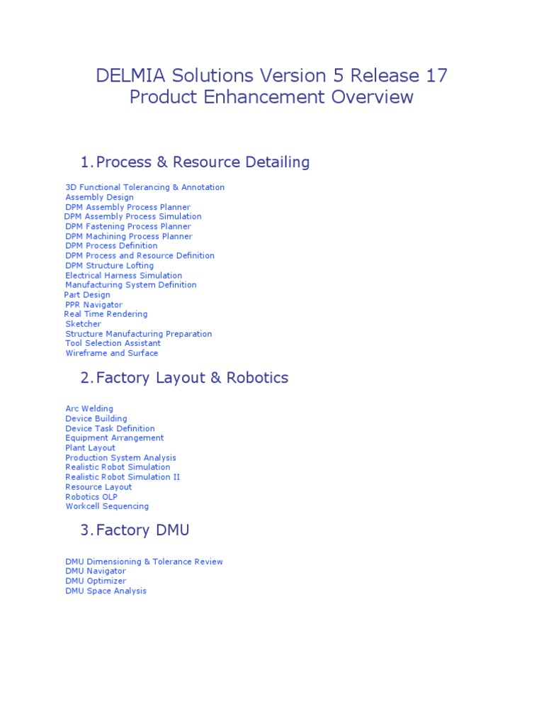 DELMIA V5 R17: Engineering Enhancements | PDF | Simulation | Technical ...