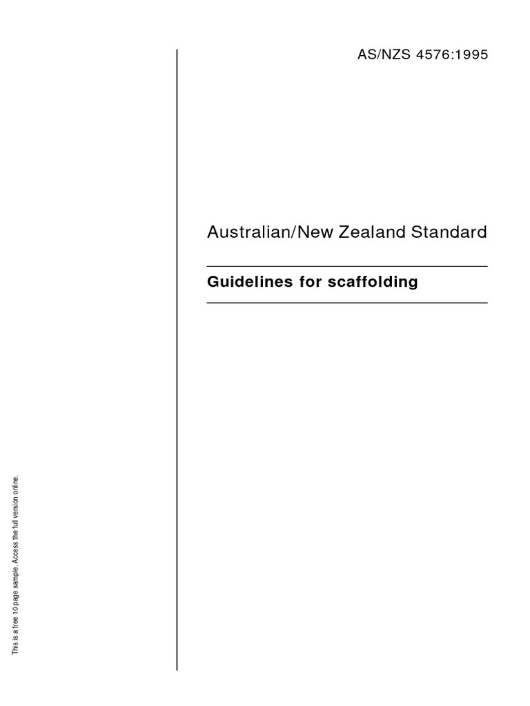 AustralianNew Zealand Standard PDF Scaffolding Royalty Payment