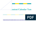 Create Your Content Calendar - Template