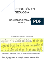 Investigación en Geología: Dr. Casimiro Escalante Abanto