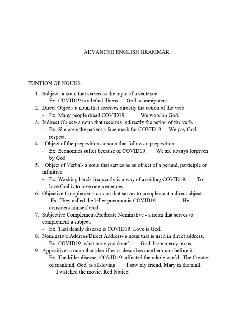 Advanced English Grammar PDF