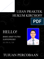 UJIAN PRAKTEK HUKUM KIRCHOFF - Bimo Arief Putra S. (04) XII IPA 4